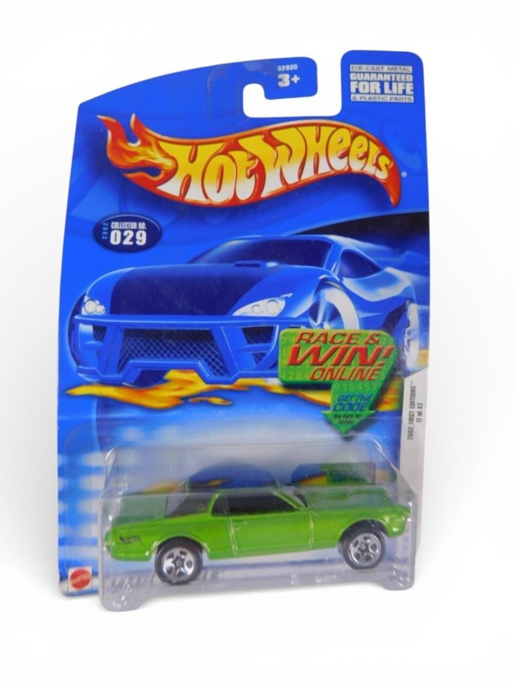 Hot Wheels 1969 Cougar Green Diecast Car 1:64 2002 First Editions Unopened